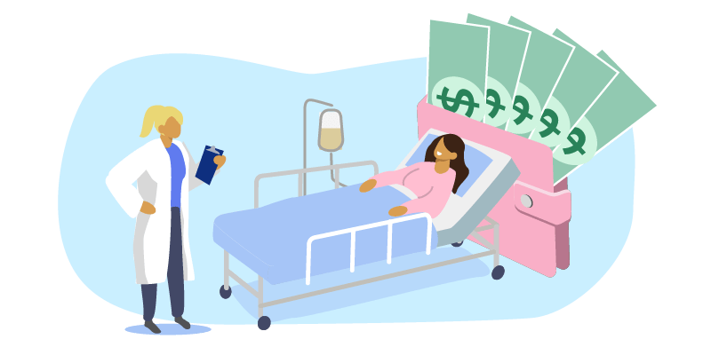 Hospital indemnity insurance illustration